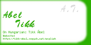 abel tikk business card
