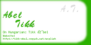abel tikk business card